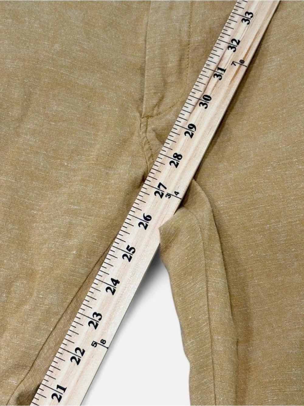 J Crew 770 Straight Pants Men’s 30x30 Yellow Cotton Linen Chino